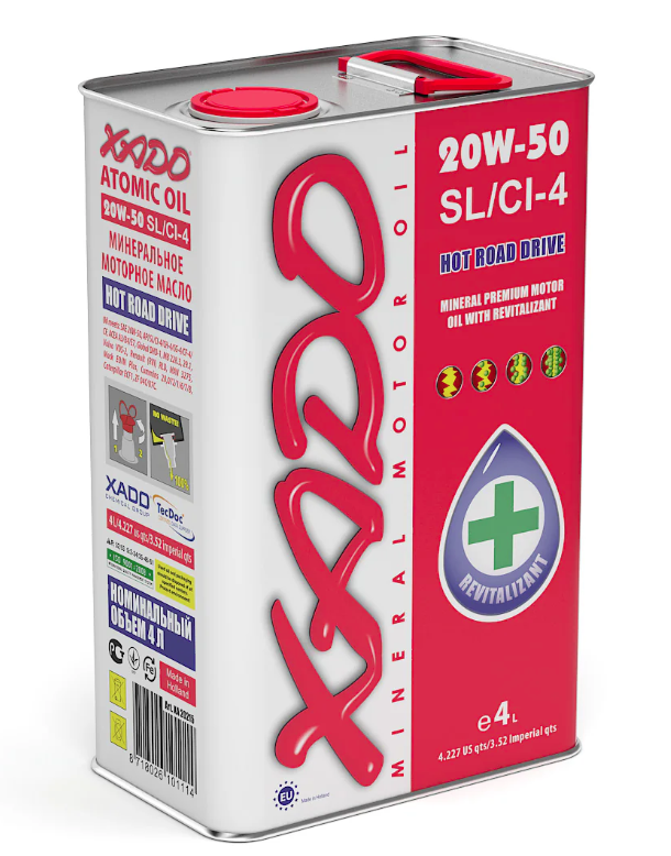 20W-50 SL/CI-4 Hot Road Drive XADO ATOMIC OIL